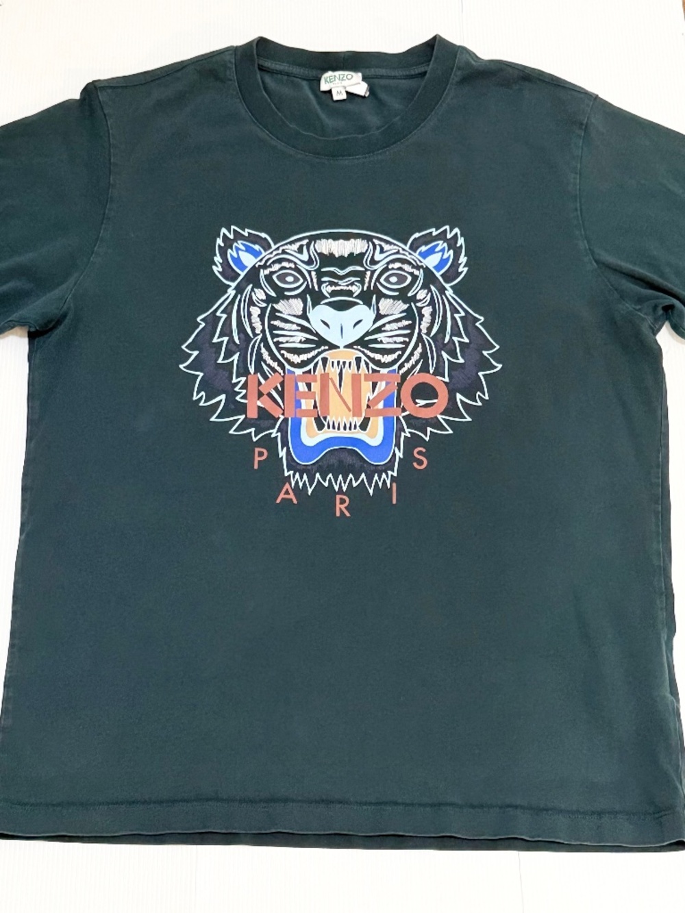 KENZO Paris Iconic Tiger T-Shirt - SS21 Navy/Dark Green - Size Medium